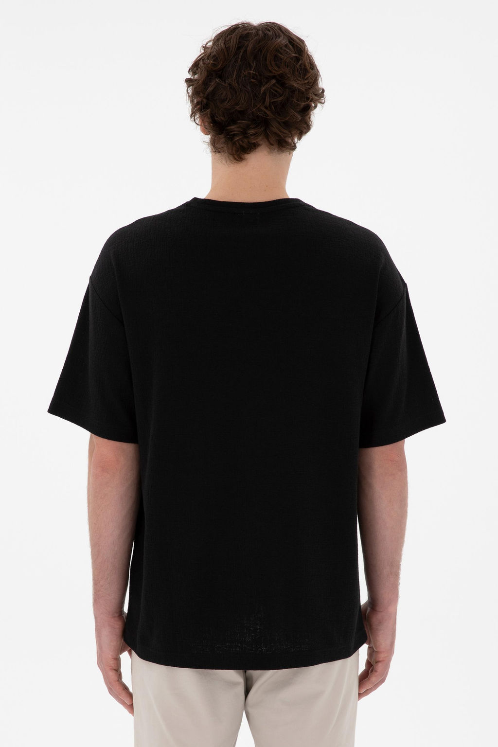 Erkek Comfort Fit Bisiklet Yaka Siyah Jakarl_ _nterlok Ti__rt Sepette S_rpriz _ndirim - U.s. polo assn фото 5