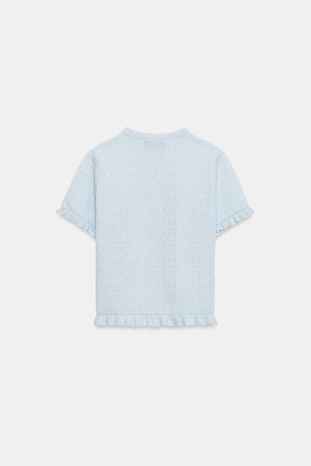 CHAQUETA PUNTO ESTRUCTURA VOLANTES / Azul claro - Zara фото 8