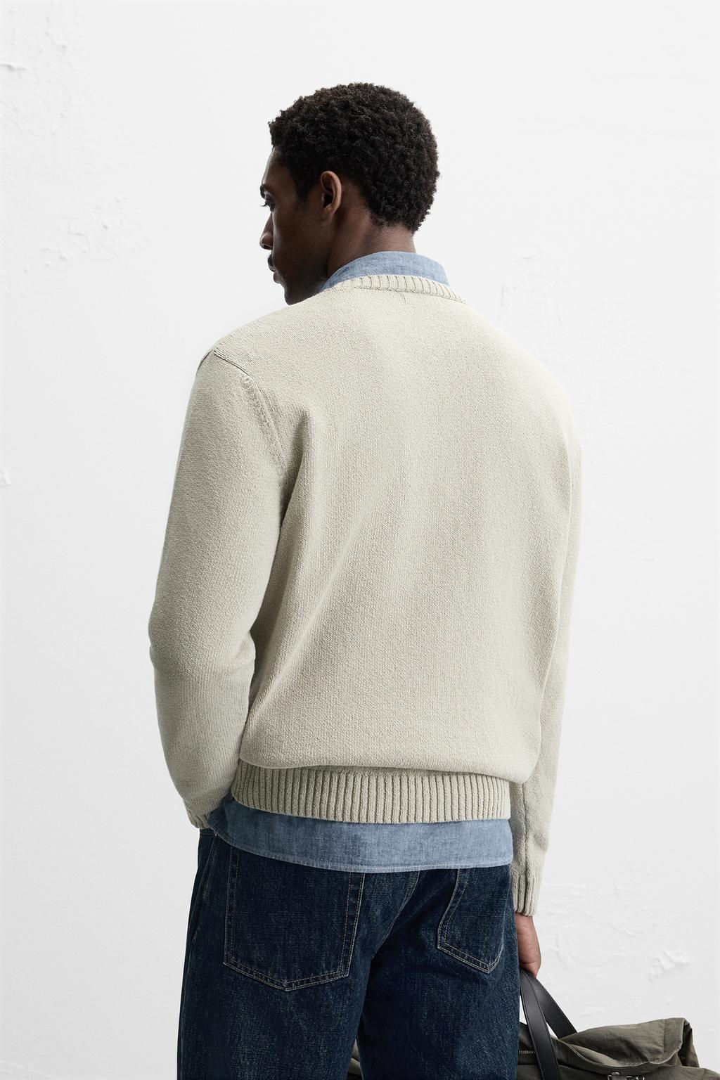 TEXTURED COTTON SWEATER - Zara фото 6