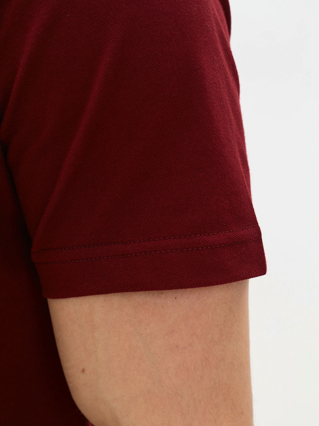 Джемпер мужской с воротником поло короткий рукав GREG G144-PO1246T-SA2081 (бордо)  фото 3