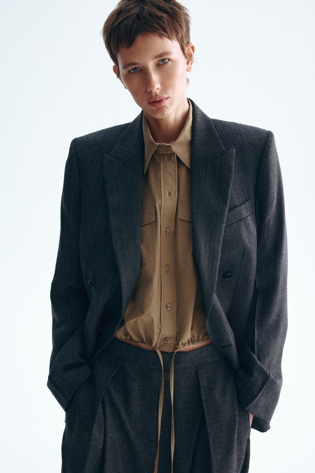 Camisa con cord?n de ajuste - H&m фото 3