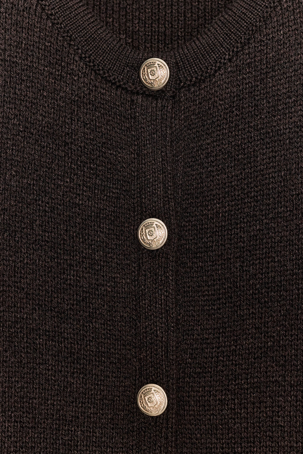 KNIT CARDIGAN WITH GOLDEN BUTTONS - Zara фото 3