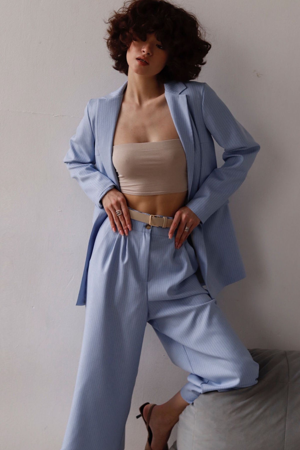 12358 Кюлоты голубые в полоску - Martichelli фото 2