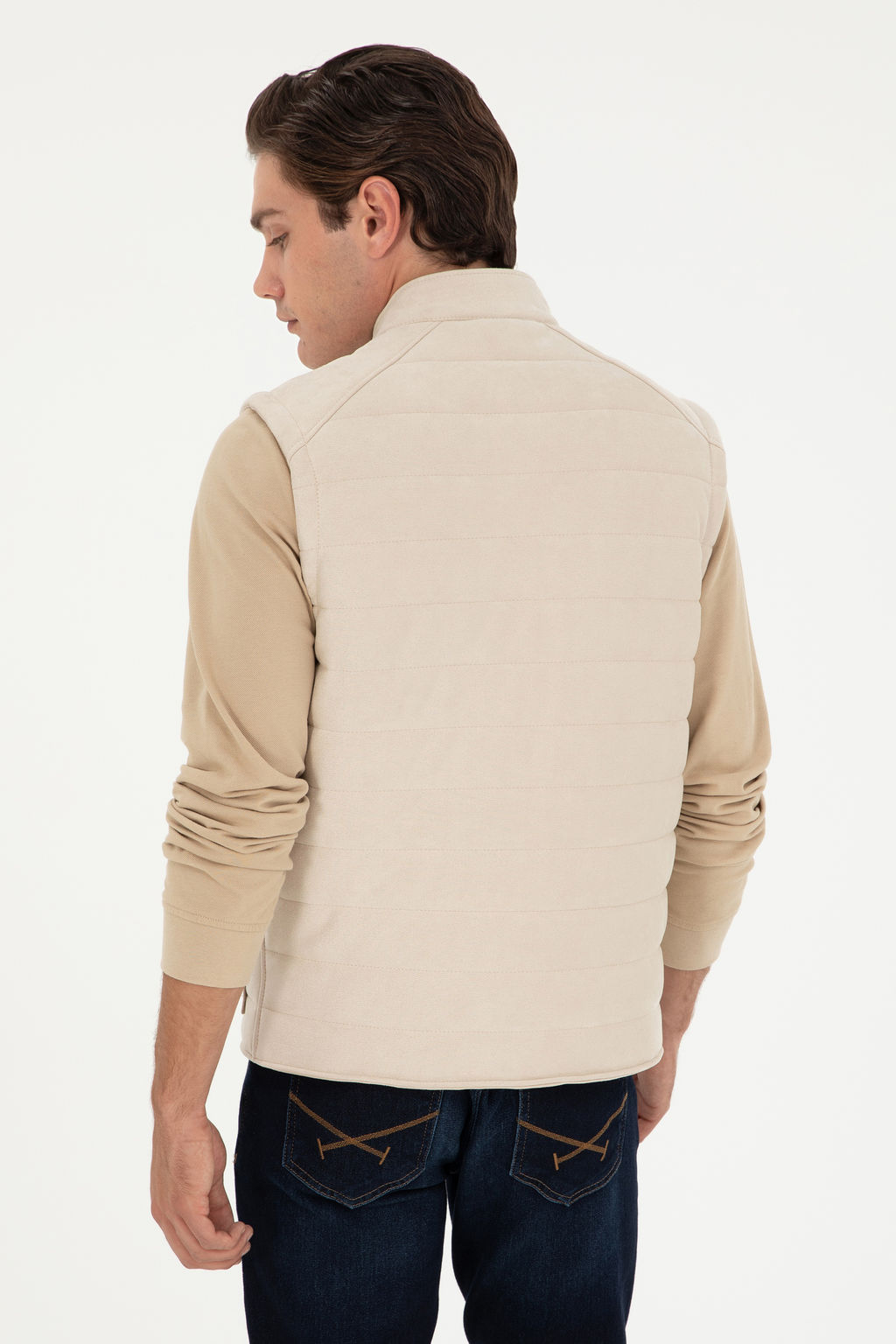 Erkek Bej Deri Ceket - U.s. polo assn фото 5