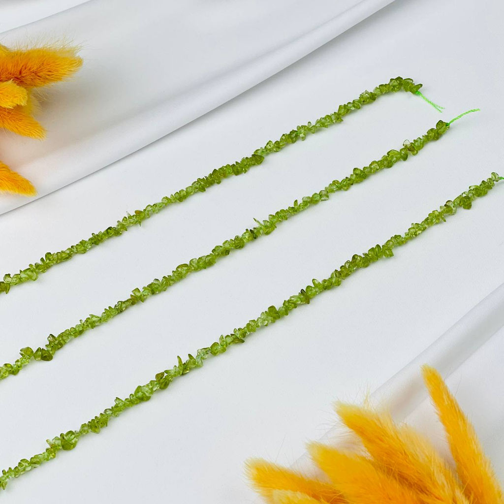 Бусины для украшений из Хризолита крошка 40 см