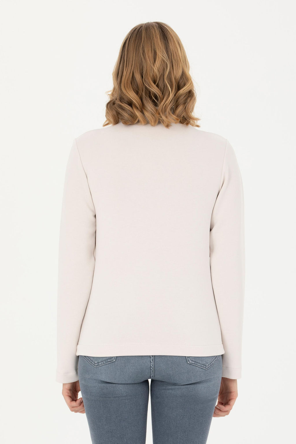 Kad_n Ta_ Dik Yaka Sweatshirt