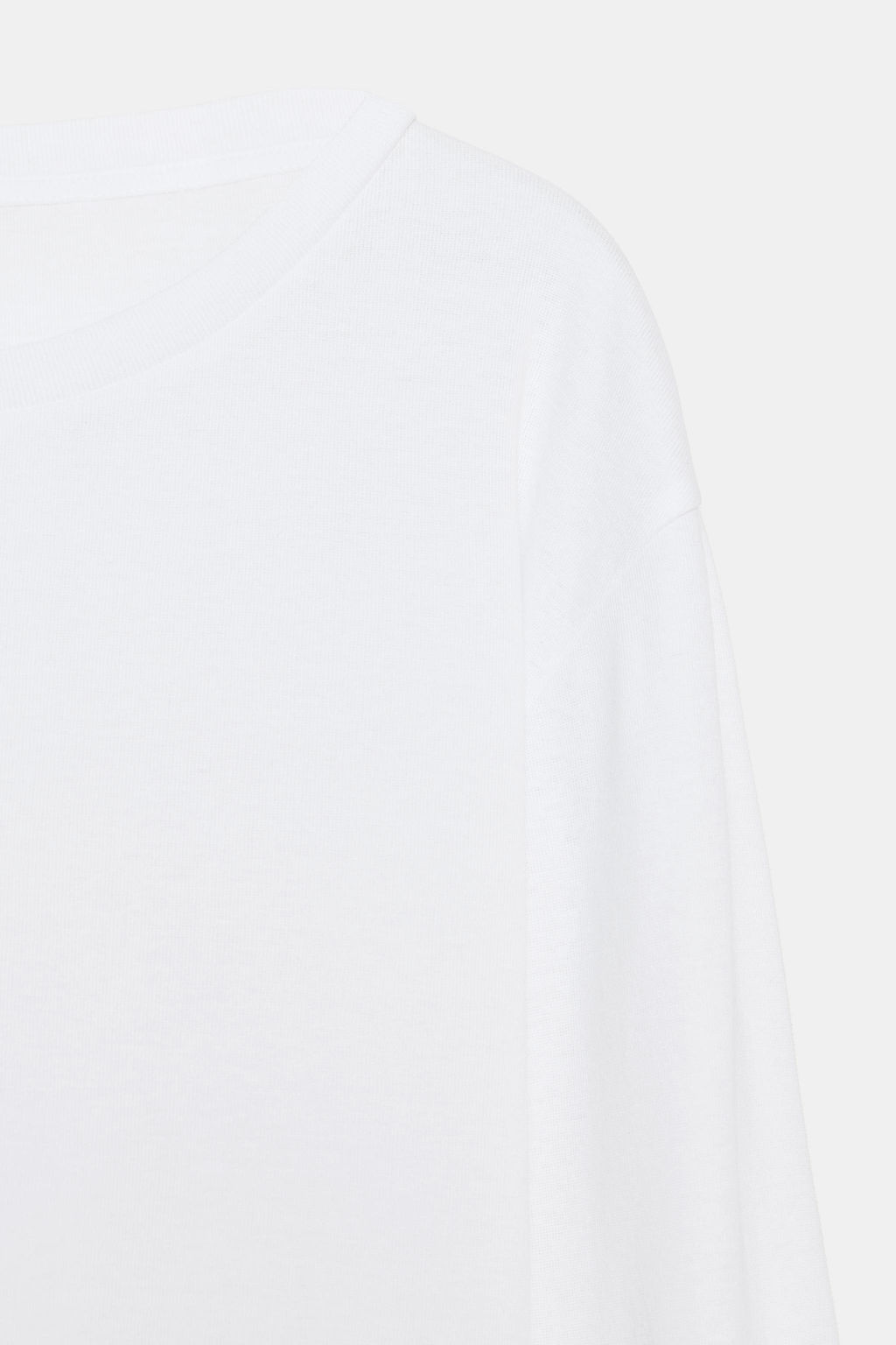 CAMISETA CUELLO BARCO MANGA LARGA / Blanco - Zara фото 8