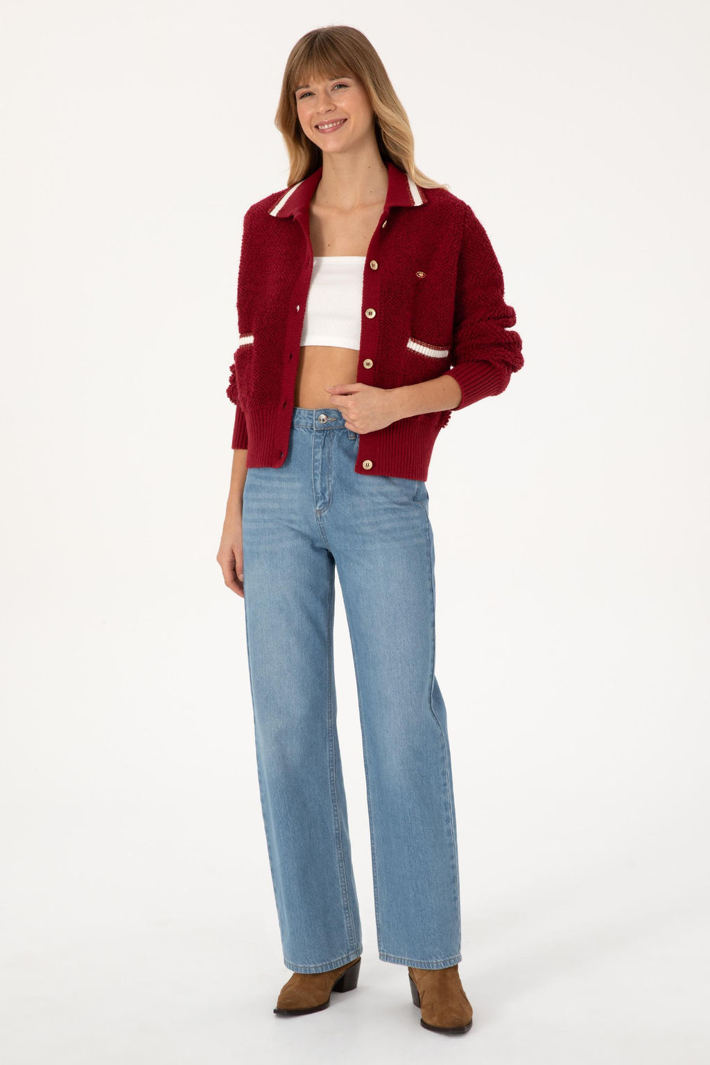 Kad_n Koyu Frambuaz Triko H_rka - U.s. polo assn фото 4