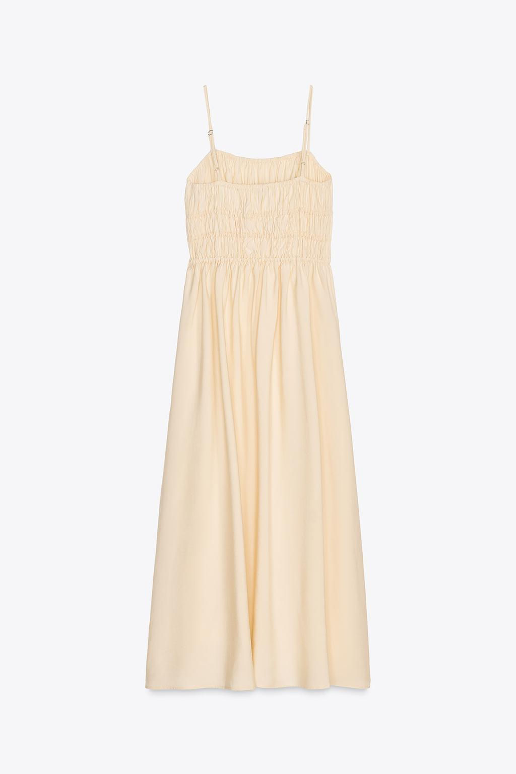 FLOWING MIDI DRESS WITH ELASTICATED DETAIL - Zara фото 6
