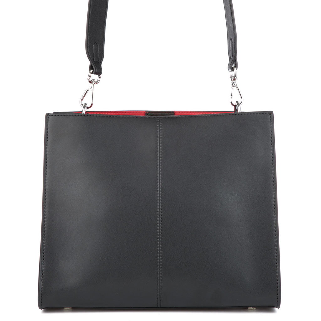 TH9320 black, женская кожаная сумка "Тоут" Barcelo Biagi