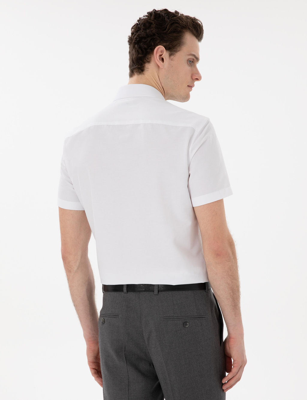 Beyaz Basic Regular Fit K_sa Kollu Cepli G_mlek - Pierre cardin фото 5