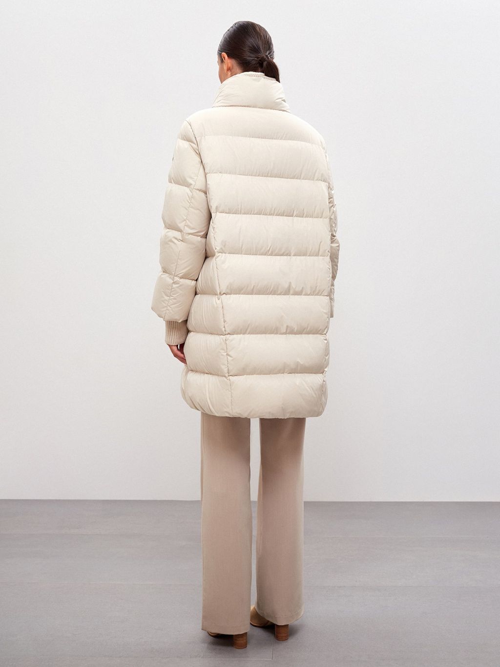 Conso/WDM 220509 - beige Пуховое Полупальто фото 5