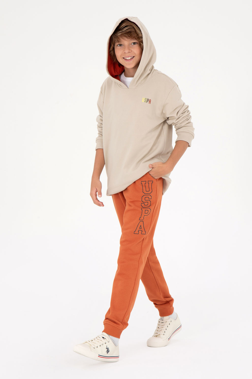 Спортивные штаны цвета корицы для мальчиков - U.s. polo assn фото 5