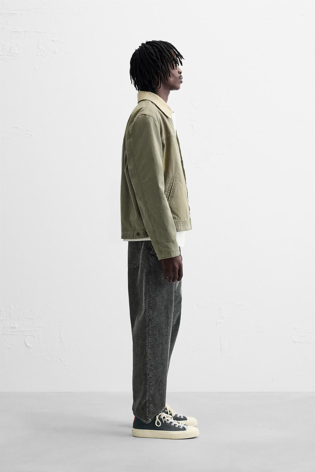 CORDUROY CARROT FIT TROUSERS - Zara фото 30