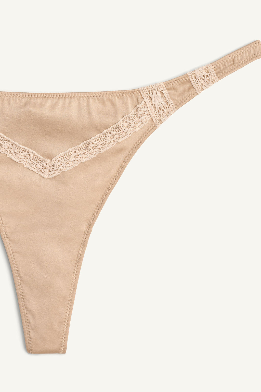 TANGA SEDA ENCAJE / rosa claro - Zara фото 3