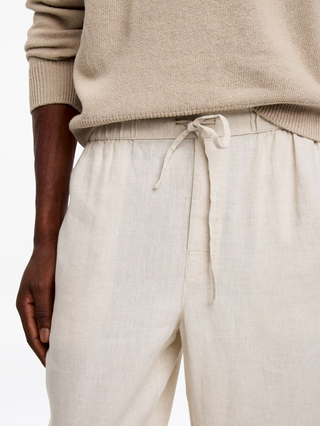 Pantalones de lino holgados - H&m фото 10