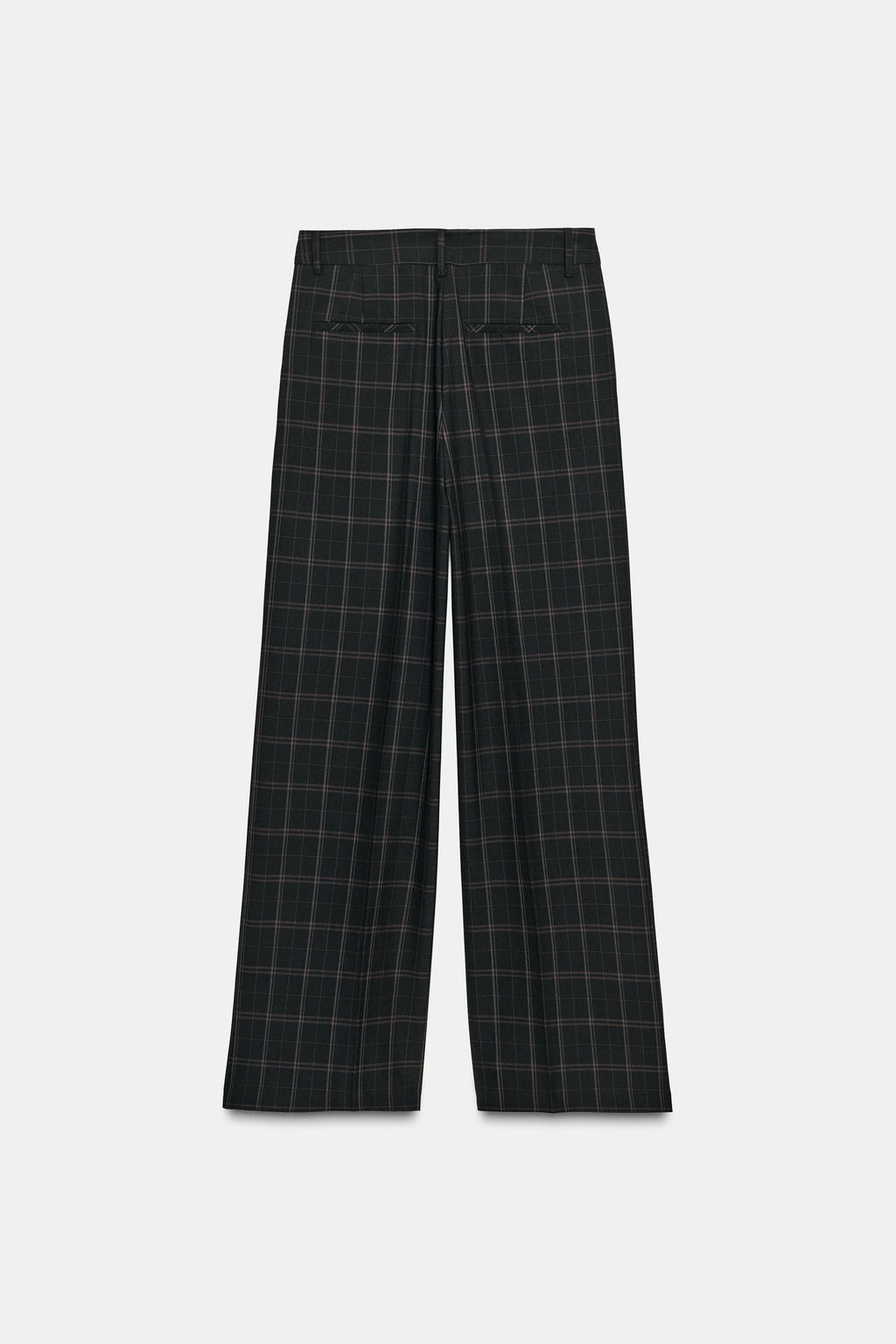 HIGH-WAIST CHECKED TROUSERS - Zara фото 9