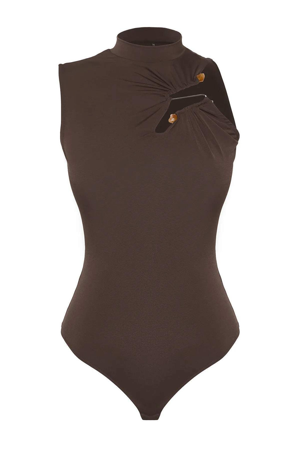 TRENDYOLMILLA Kahverengi Orme Aksesuarl? Body TPRSS25BD00009