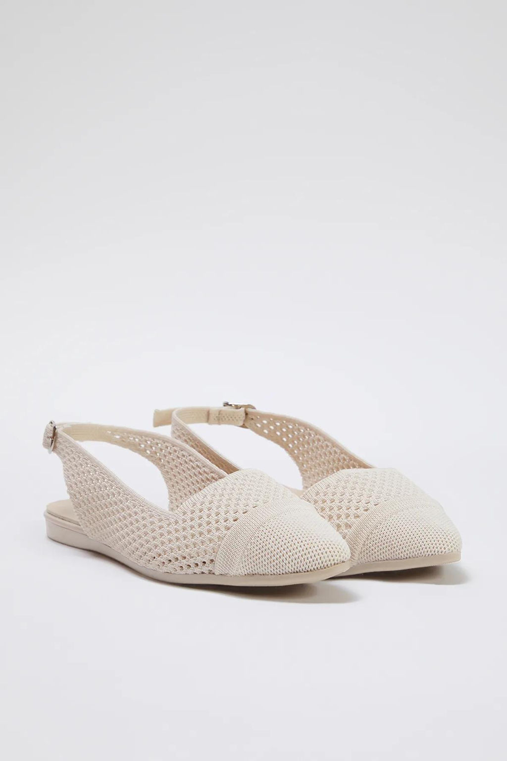 Trendyol Shoes Siyah Triko Arkas? Ac?k Sivri Burun Kad?n Babet TAKSS25BE00008 - Trendyolmilla фото 9