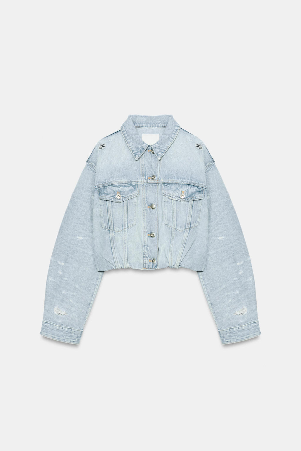 CAZADORA DENIM TRF ROTOS / Azul claro - Zara фото 3