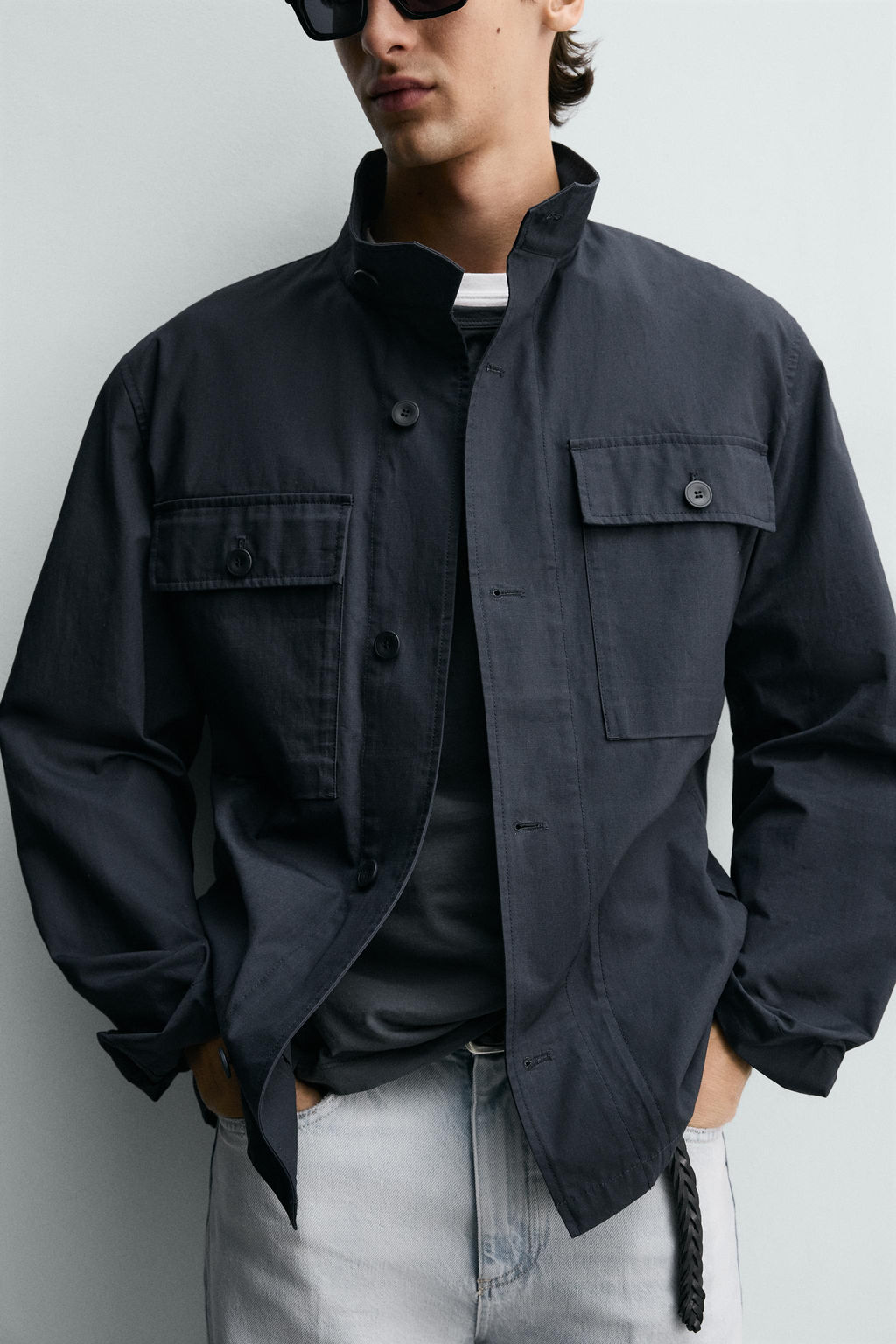 SOBRECAMISA ESTRUCTURA BOLSILLOS / Marino - Zara фото 7