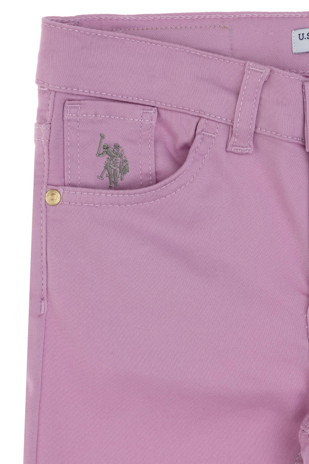 K_z _ocuk Pembe Kanvas Pantolon Sepette S_rpriz _ndirim - U.s. polo assn фото 4