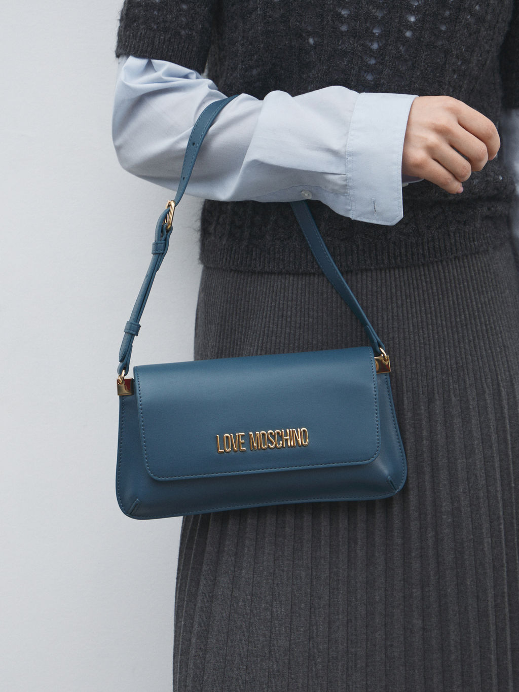 Женская сумка на плечо LOVE MOSCHINO SMART DAILY BAG Артикул 4561218, зелено-синий  фото 5