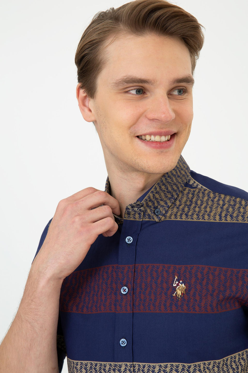 Мужская темно-синяя рубашка с длинным рукавом - U.s. polo assn фото 2