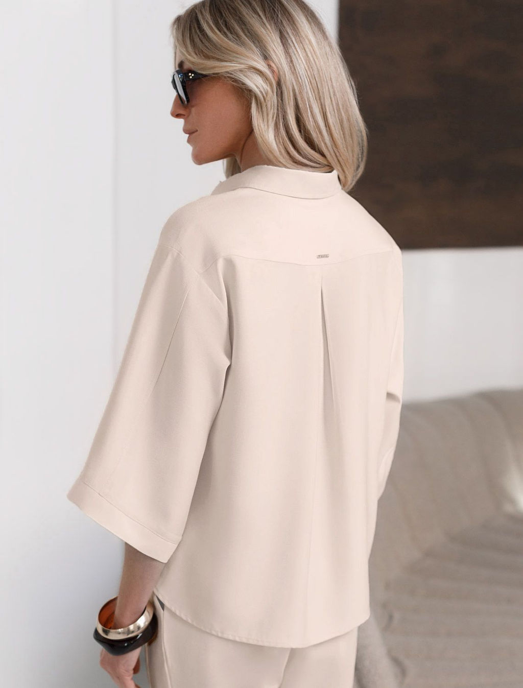 Блузка с широкими рукавами 3/4 из плотного лиоцелла - Vilatte фото 3