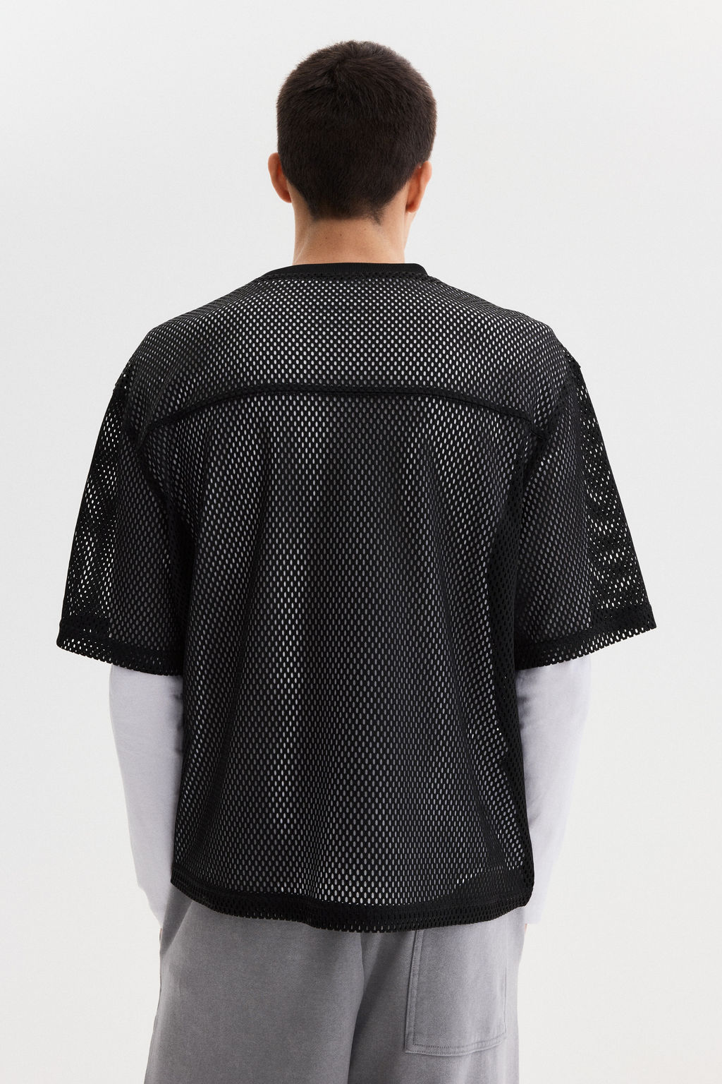 Camiseta de malla con estampado Oversized Fit - H&m фото 4