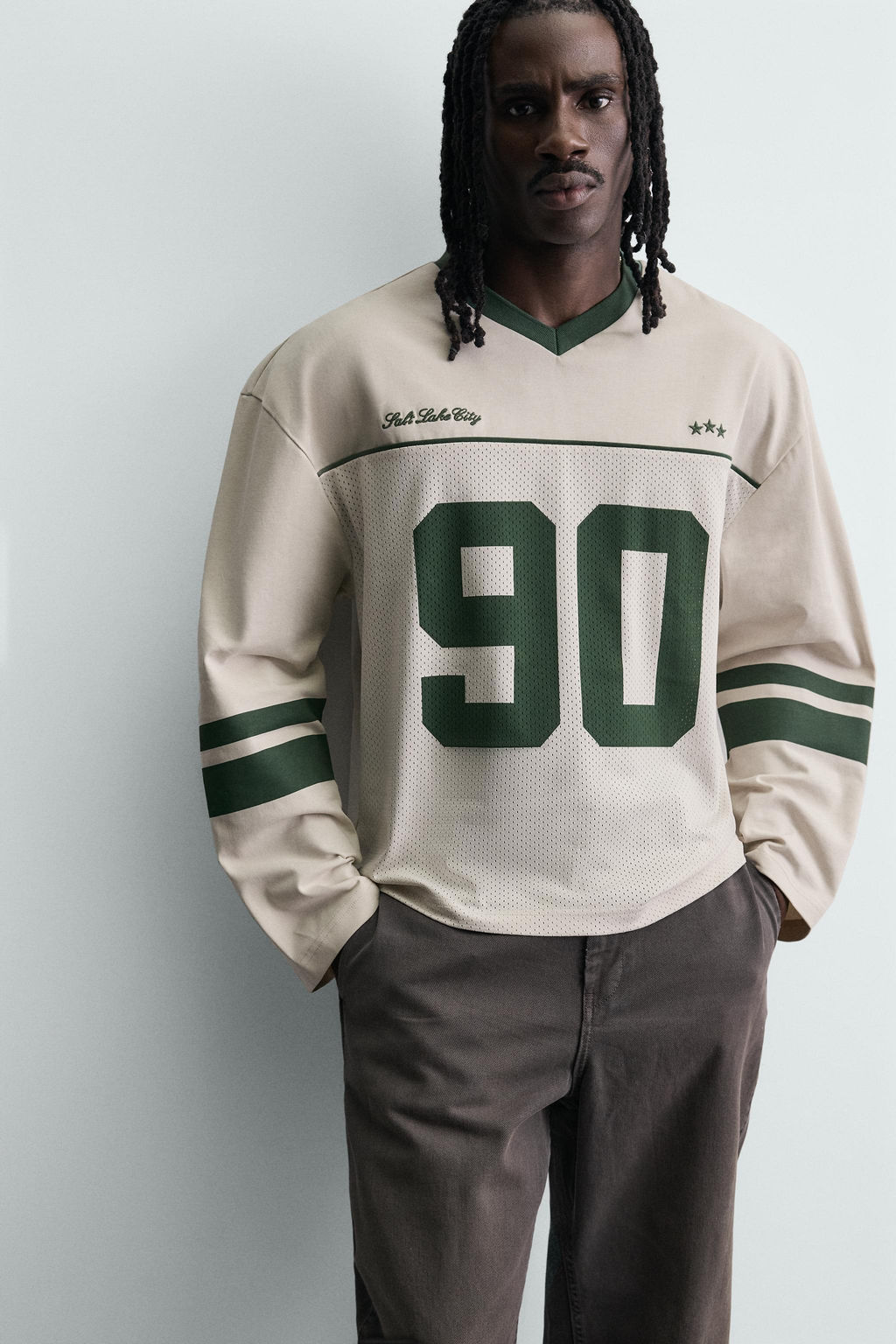 CAMISETA ESTAMPACI?N F?TBOL AMERICANO / Piedra - Zara фото 6