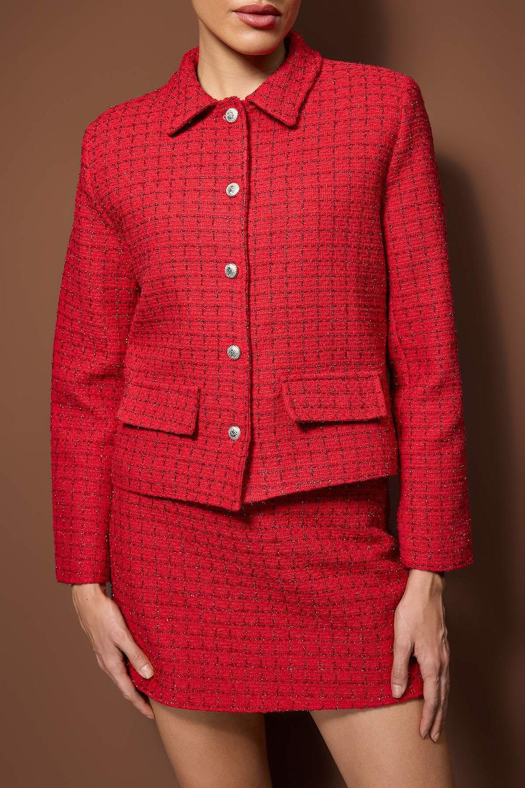 Lacivert Simli Tuvit Dugmeli S?k Ceket TWOAW26CE00015 - Trendyolmilla фото 8