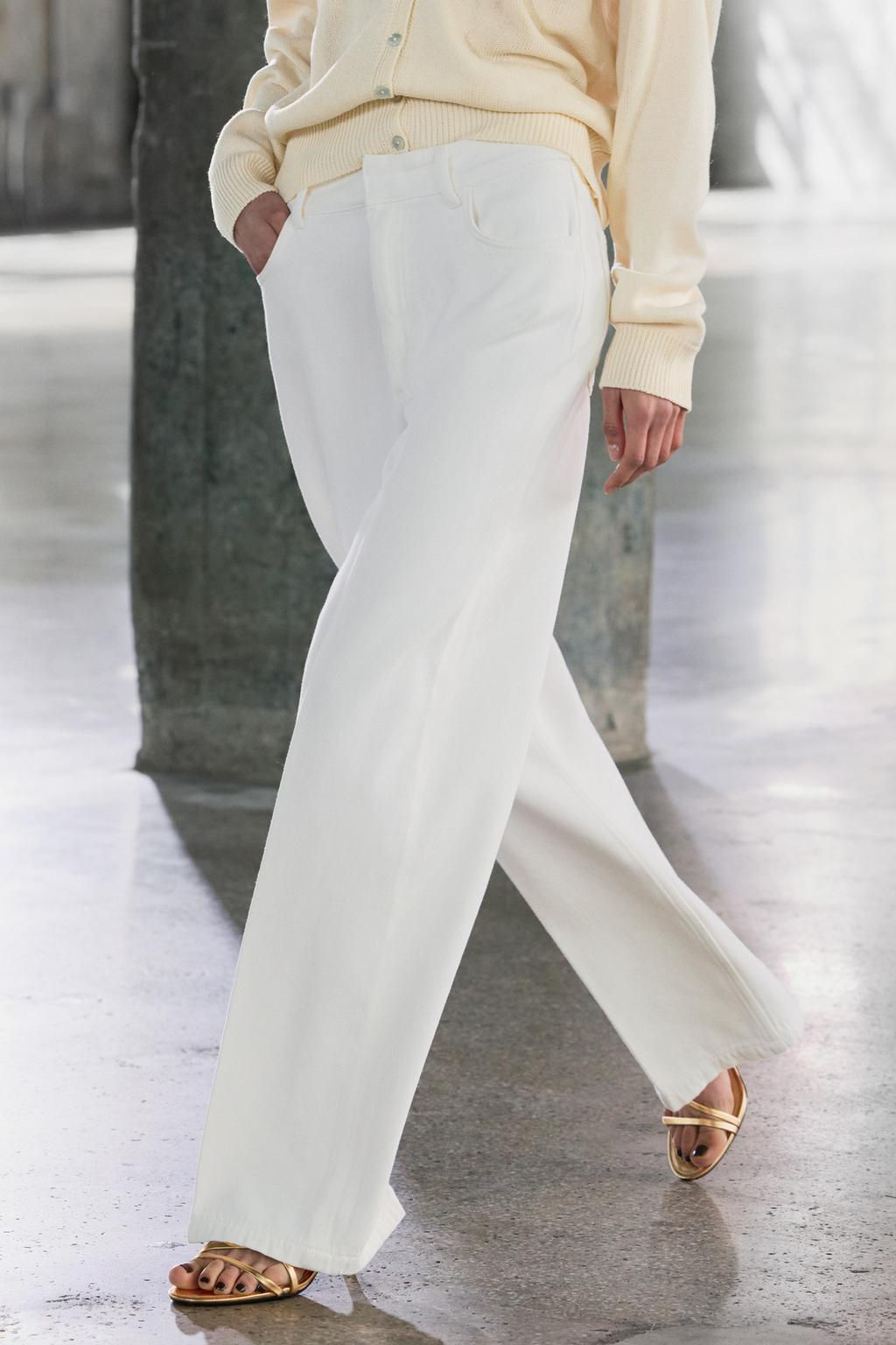 ZW COLLECTION WIDE-LEG HIGH-WAIST JEANS - Zara фото 2