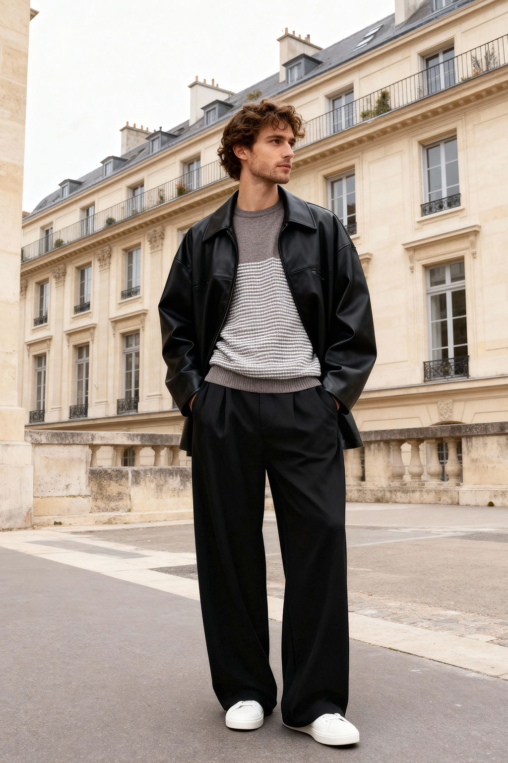 TRENDYOL MAN Siyah Slim Dar Kesim Bisiklet Yaka Cizgili Triko Kazak TMNAW21KZ0557 - Trendyolmilla фото 22