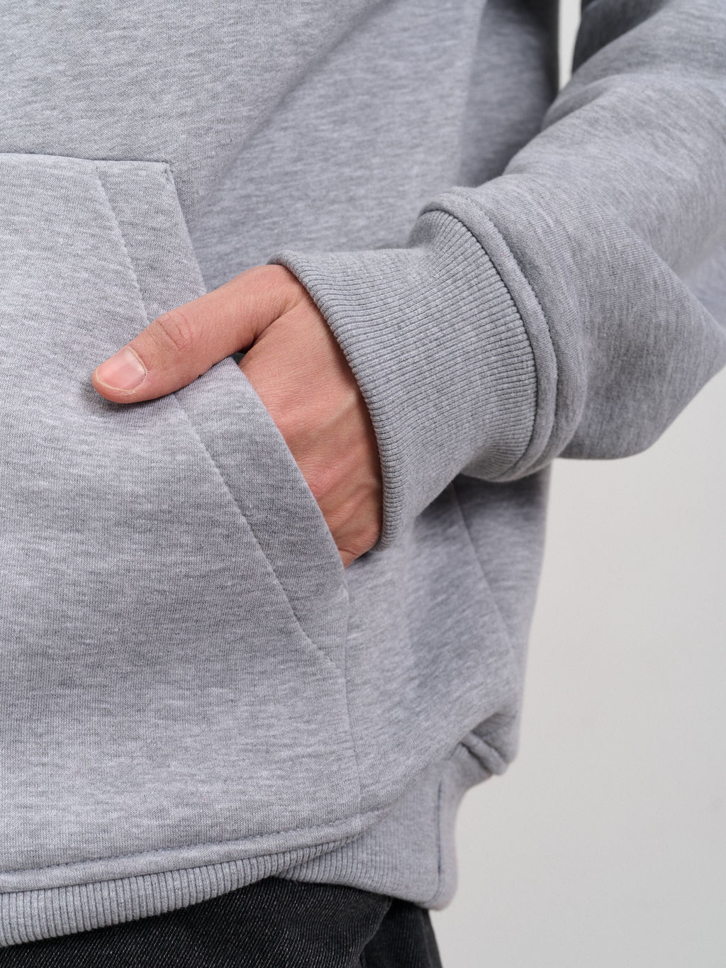 Толстовка мужская с капюшоном "Вasic" меланж