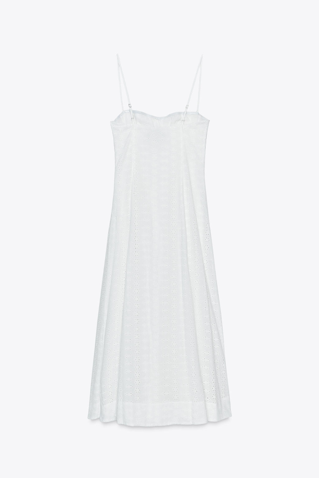 MIDI CORSET DRESS WITH CUTWORK EMBROIDERY - Zara фото 9