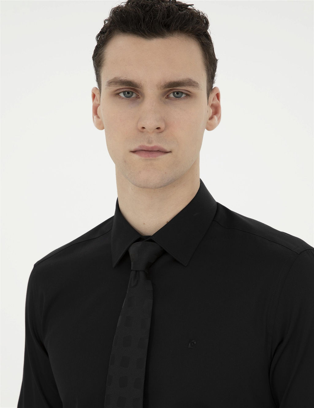 Siyah Slim Fit Uzun Kollu Basic G_mlek - Pierre cardin фото 2
