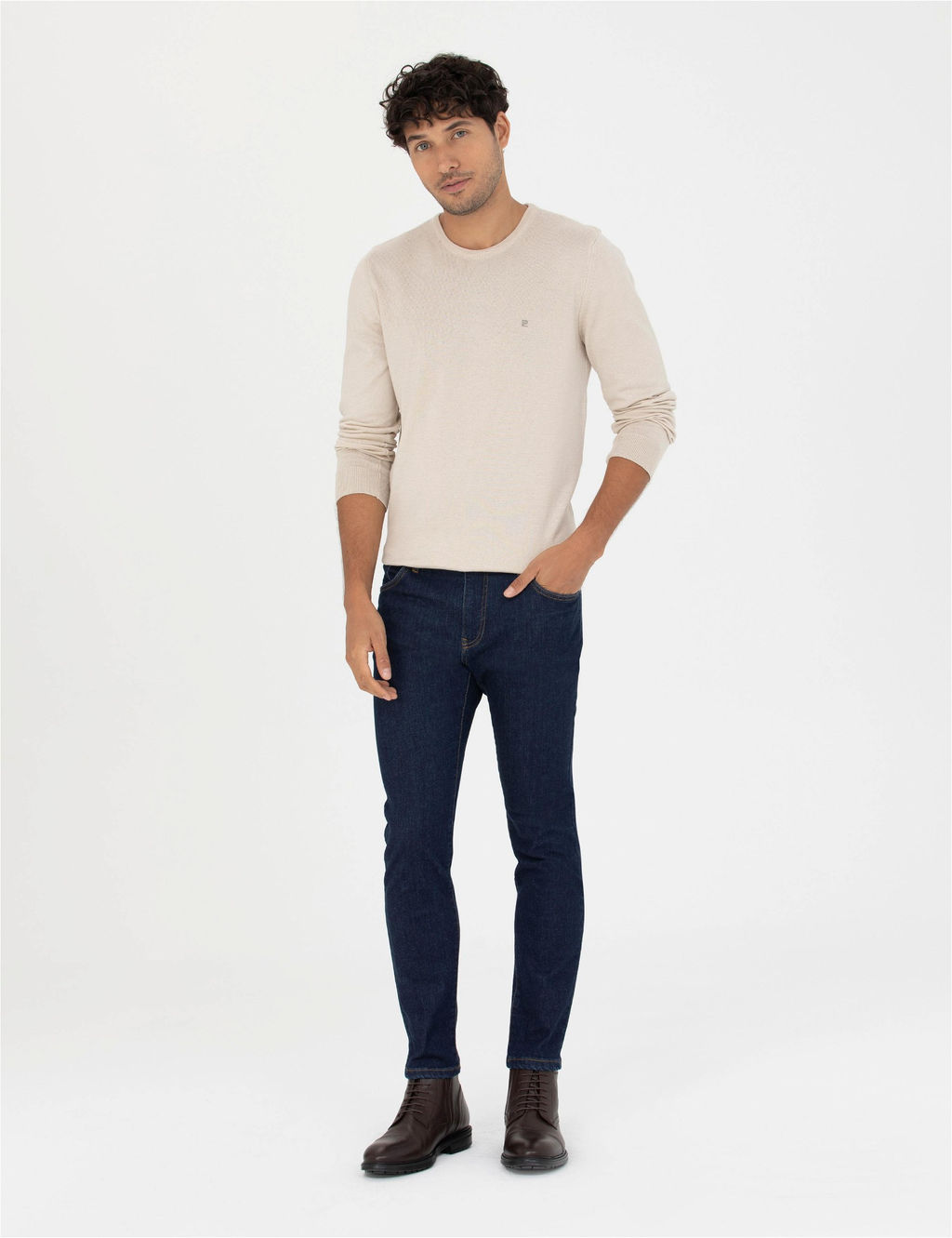 Lacivert Slim Fit Jean Pantolon - Pierre cardin фото 3
