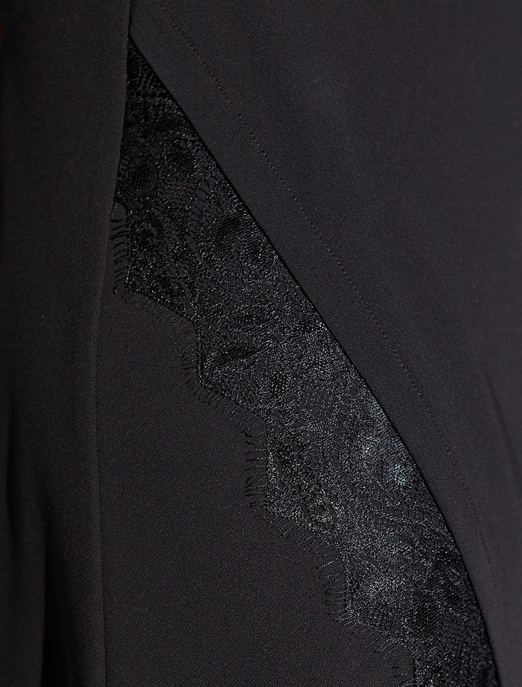 Юбка миди на запАх из креп-шифона с кружевом - Vilatte фото 2