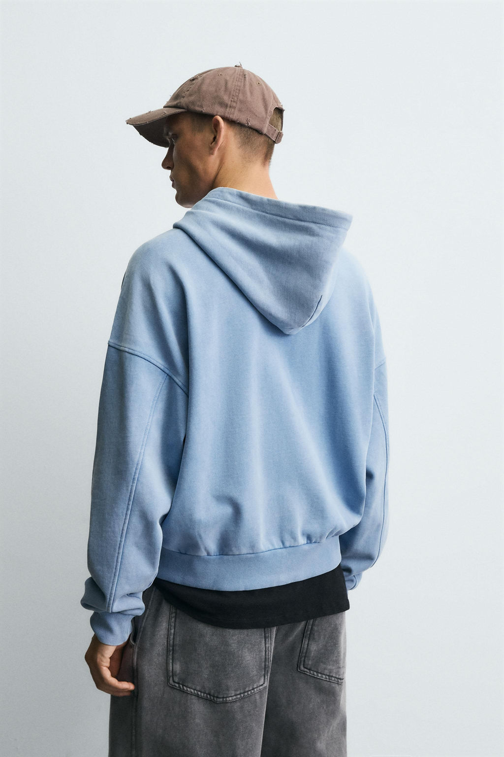 WASHED ZIP HOODIE - Zara фото 3