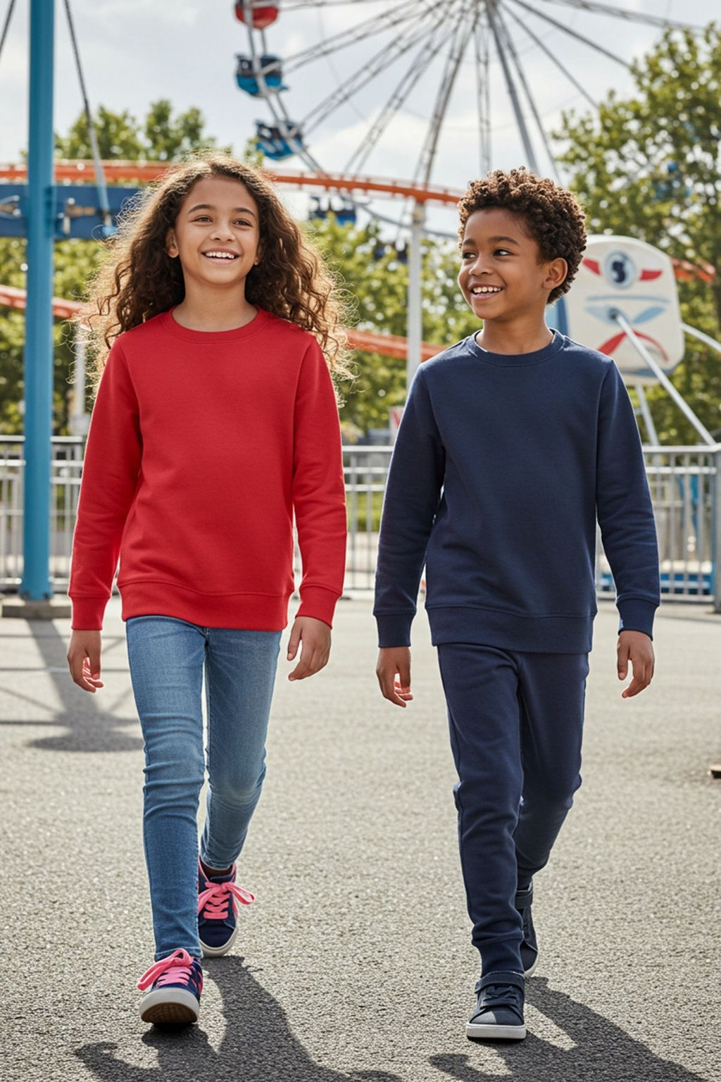 Pembe-Ekru K?z Cocuk Mevsimlik-Ince Bisiklet Yaka 2li Basic Orme Sweatshirt TKDAW25SW00000 - Trendyolmilla фото 21
