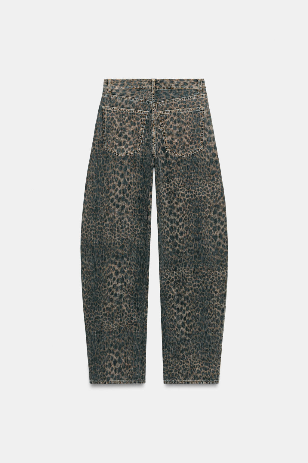 JEANS TRF BARREL ESTAMPADO ANIMAL / Leopardo - Zara фото 7