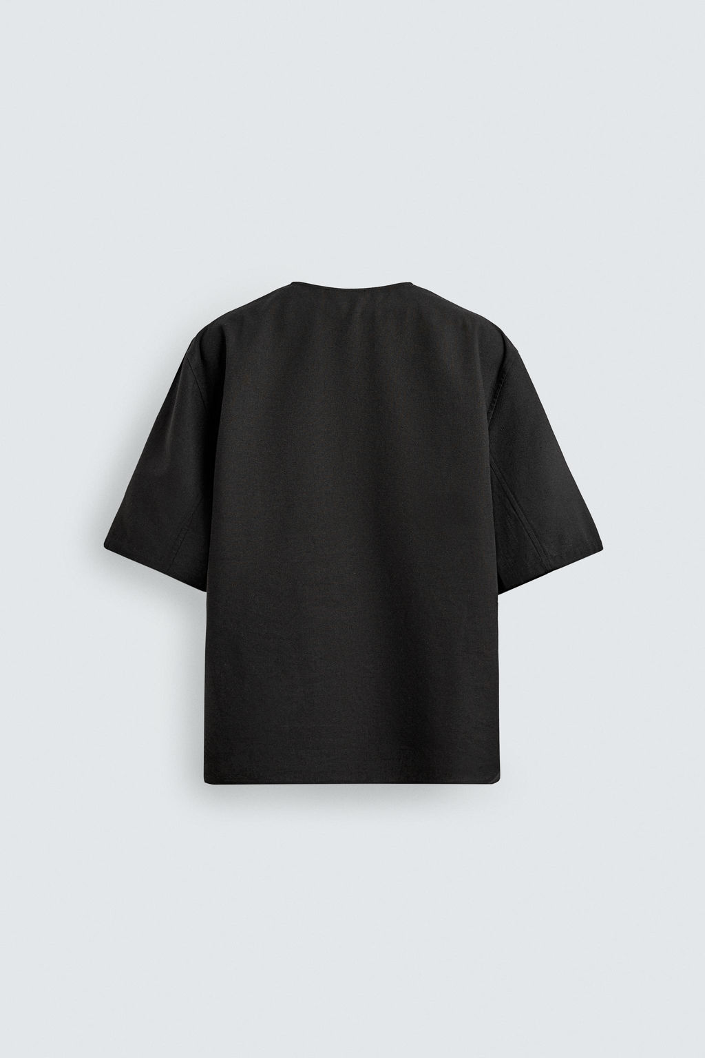 CAMISA POLO CON LINO / Negro - Zara фото 8