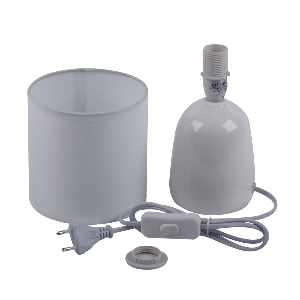 UML-B305 E14 WHITE Светильник настольный декоративный под лампу Е14, 40W. Механический выключатель. Белый. ТМ Uniel - Volpe фото 2