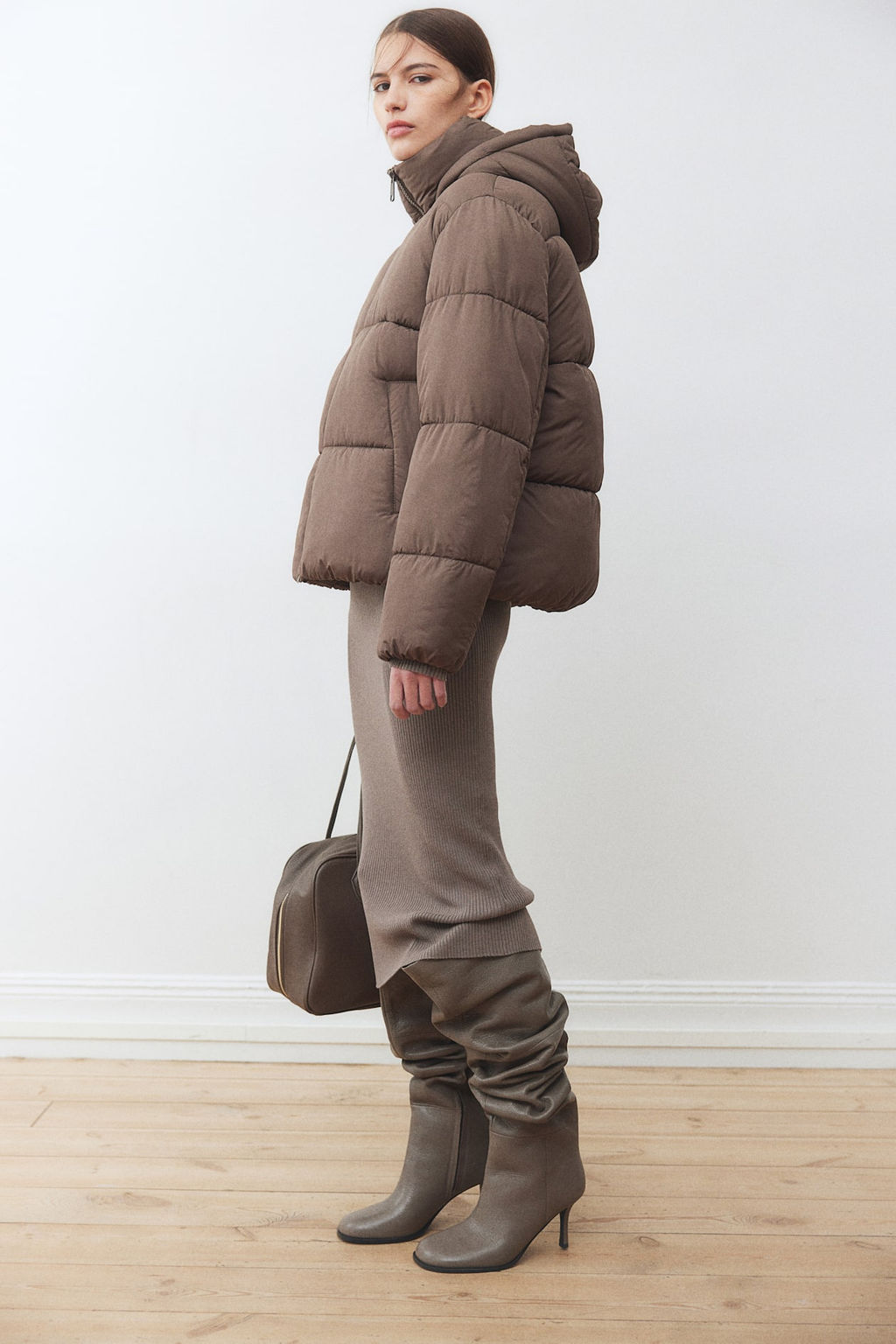 Chaqueta puffy con capucha