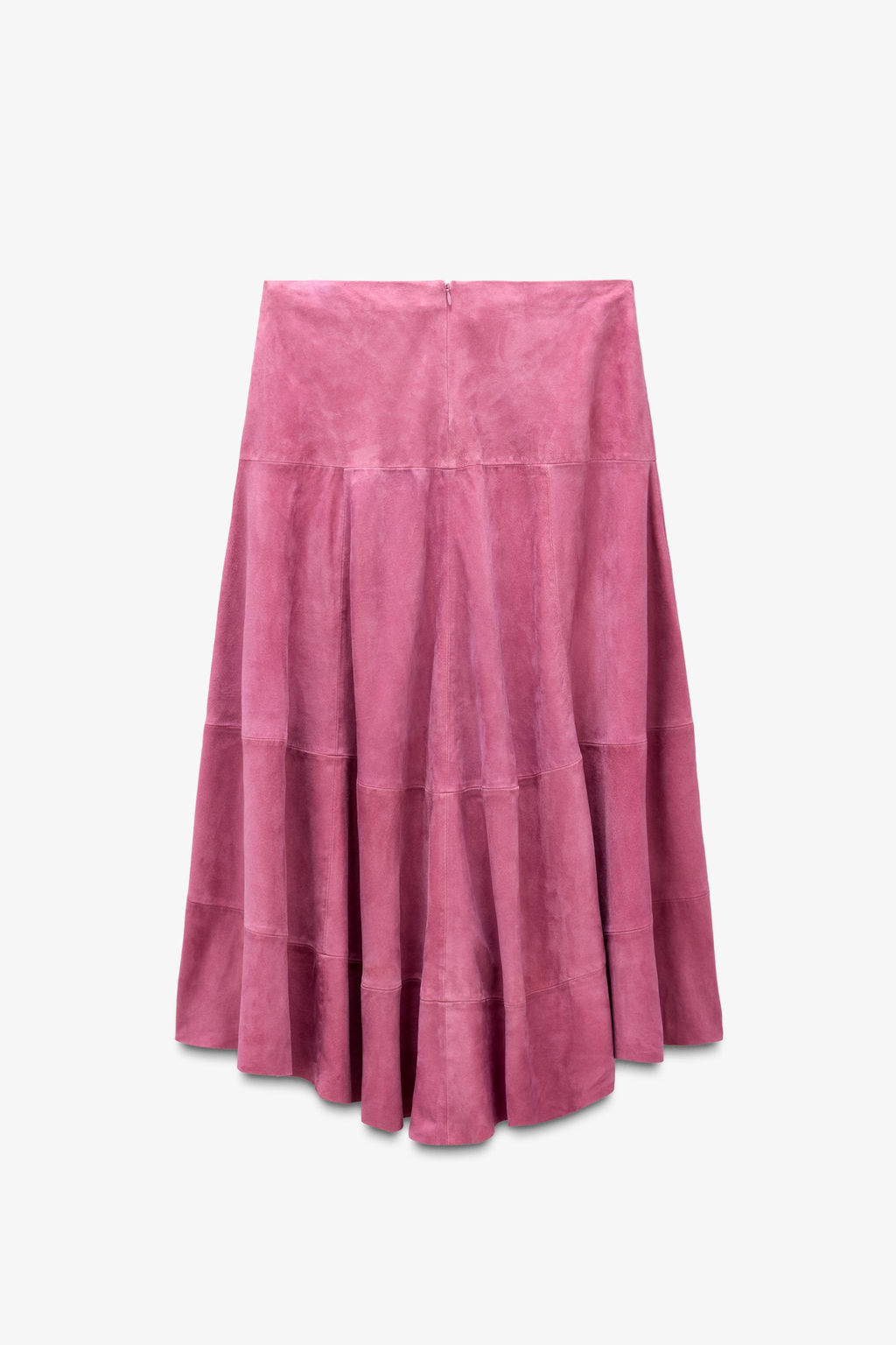 LIMITED EDITION ASYMMETRIC SUEDE LEATHER MIDI SKIRT - Zara фото 6