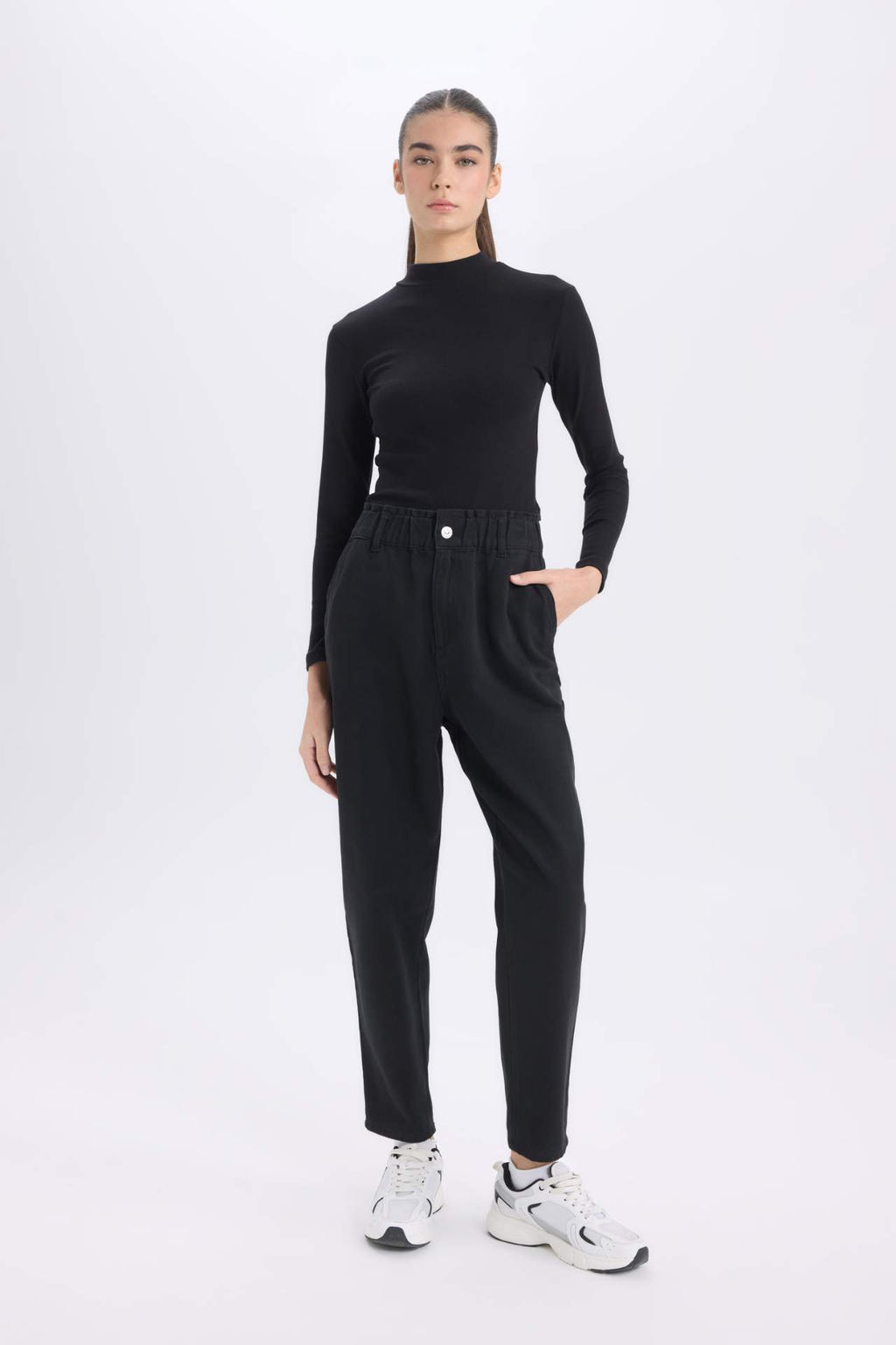 Paperbag Gabardin Pantolon Standart Paca Cepli - Defacto фото 2