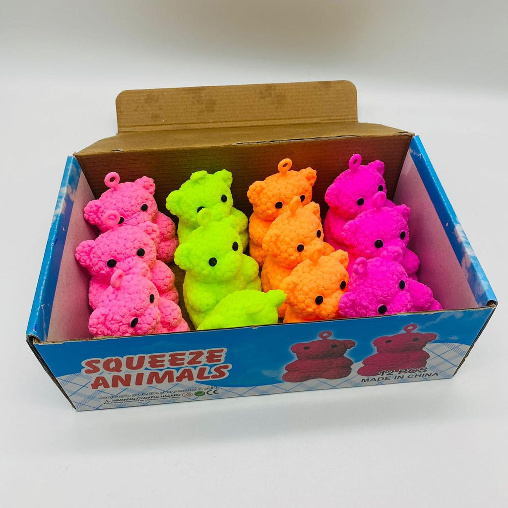 Мякиш антистресс Медведь роза 12 шт в уп - Storyland фото 3