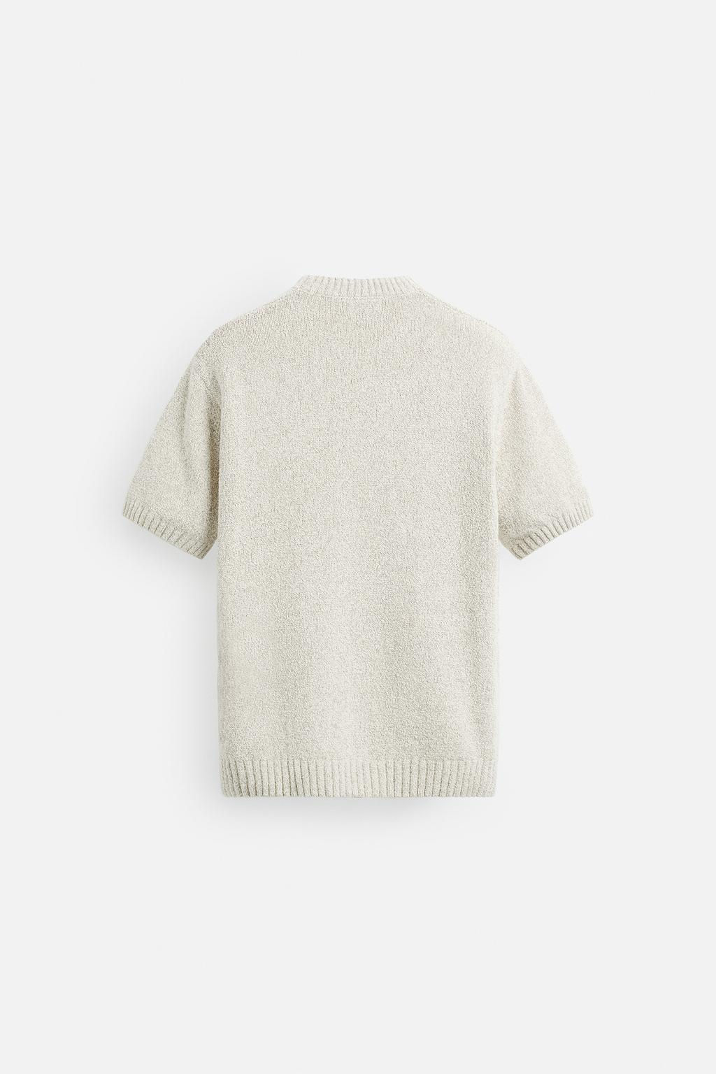 BOUCLE TEXTURED KNIT T-SHIRT - Zara фото 8