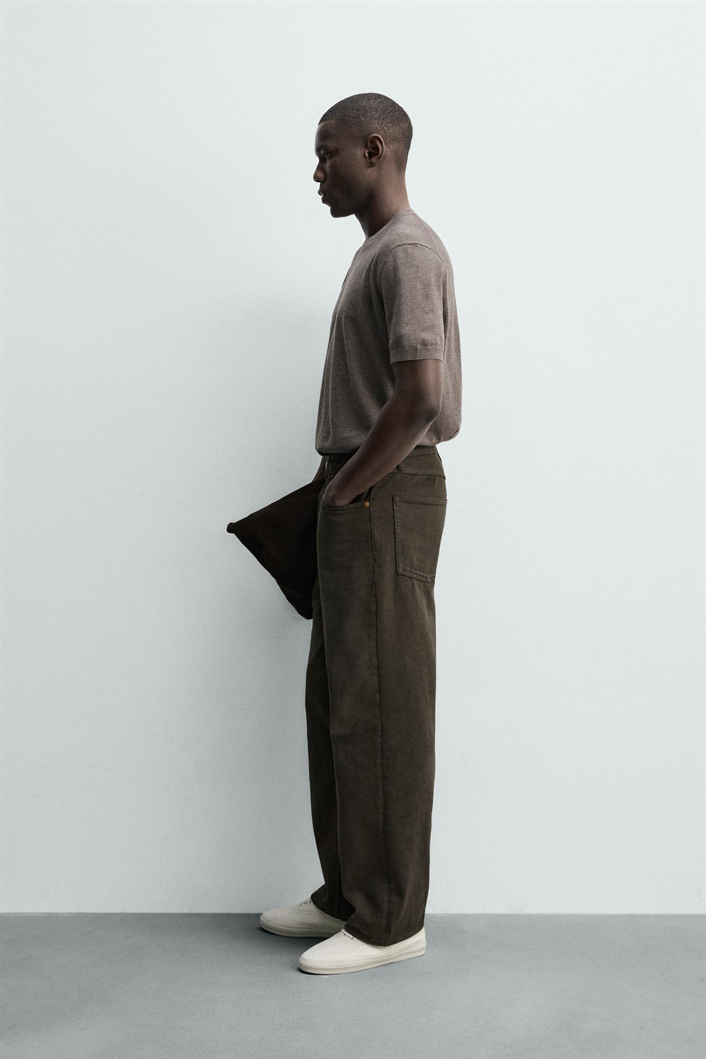 CAMISETA PUNTO REGULAR FIT / Tostado - Zara фото 4